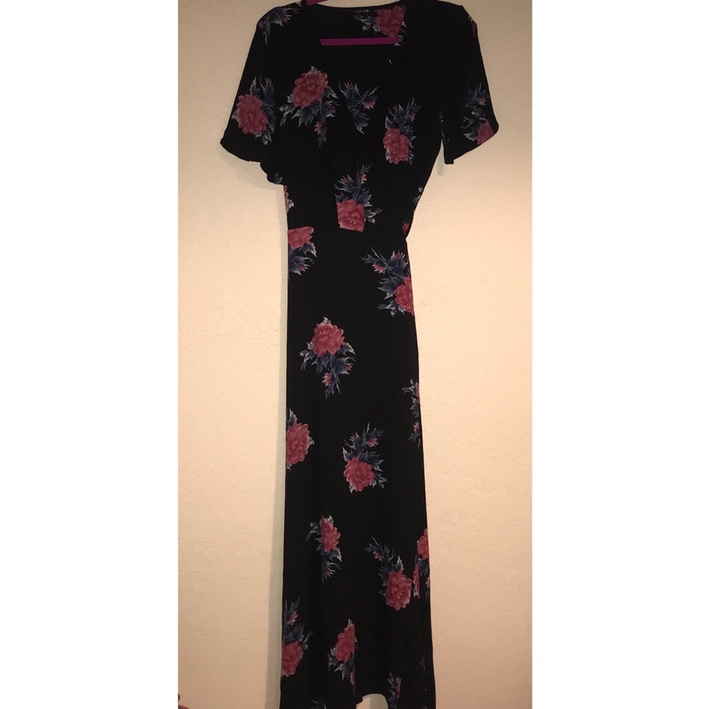 Papermoon floral surplice wrap dress